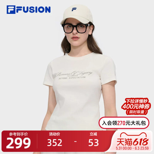 FILAFUSION斐乐女子针织短袖衫