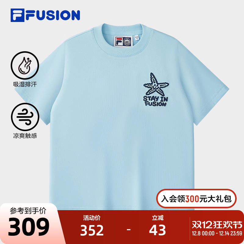 FILAFUSION斐乐潮牌女短袖
