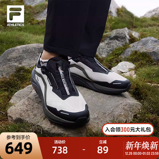 跑步鞋 WOLF男鞋 2024春季 新款 男 FILA 户外旋钮健身运动鞋 斐乐BOA