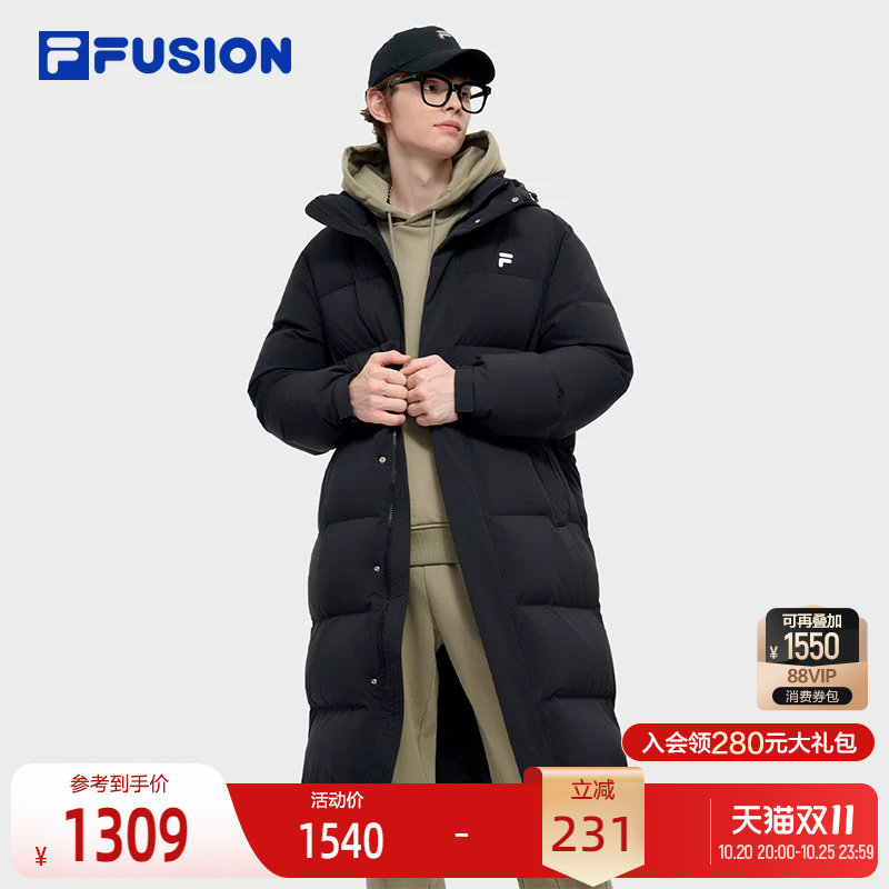 FILAFUSION斐乐长羽绒服男子