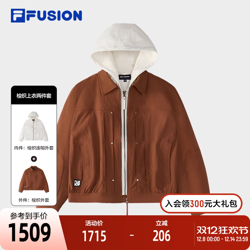 FILAFUSION斐乐梭织上衣女子