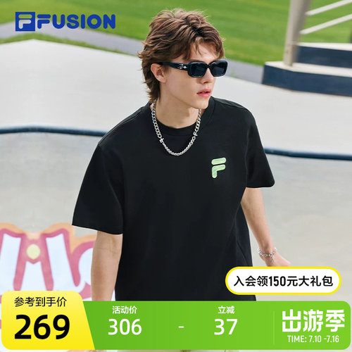 FILAFUSION斐乐情侣短袖T
