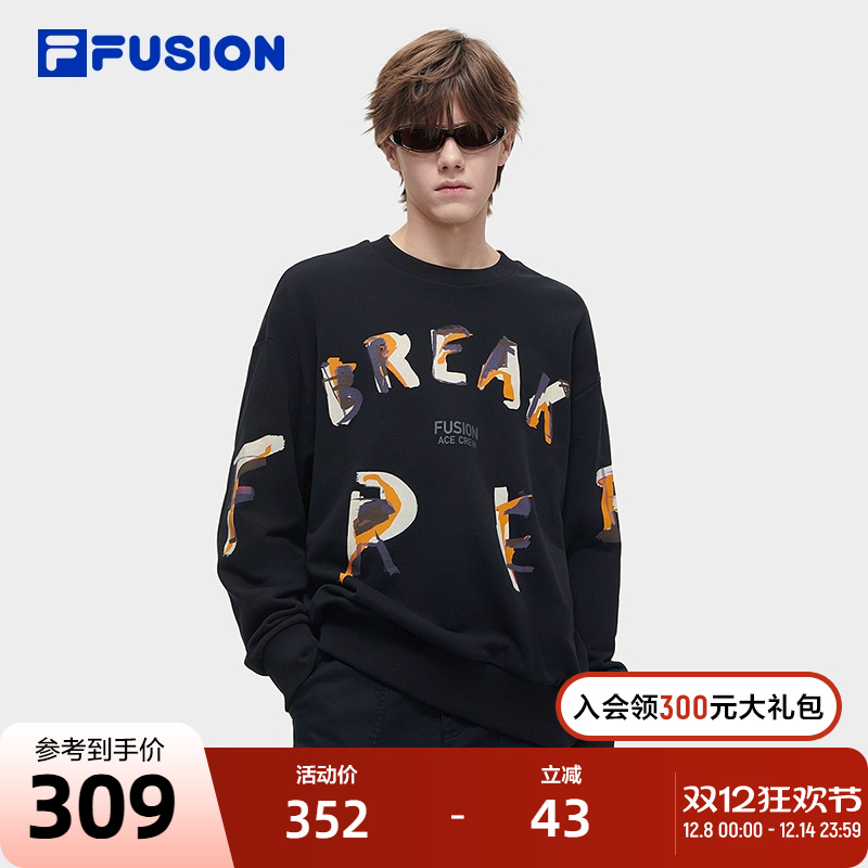 FILAFUSION斐乐情侣套头卫衣