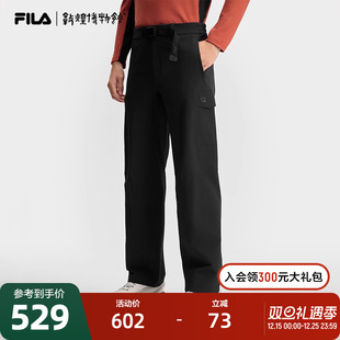 2025春运动直筒裤 梭织长裤 FILA敦煌博物馆联名斐乐男士 黄景瑜同款