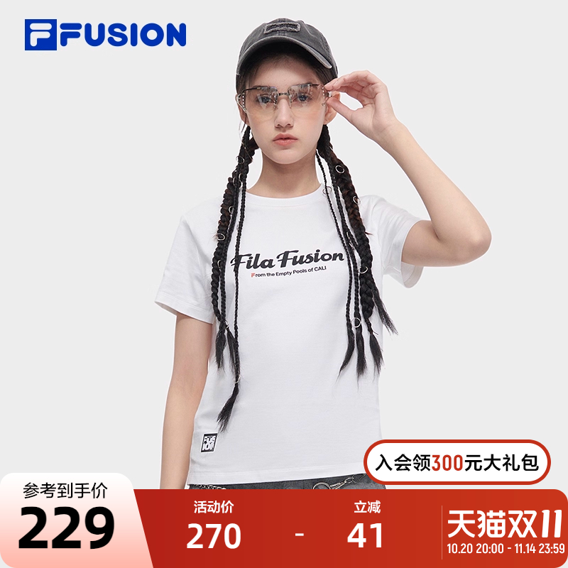 FILAFUSION斐乐短袖T女子