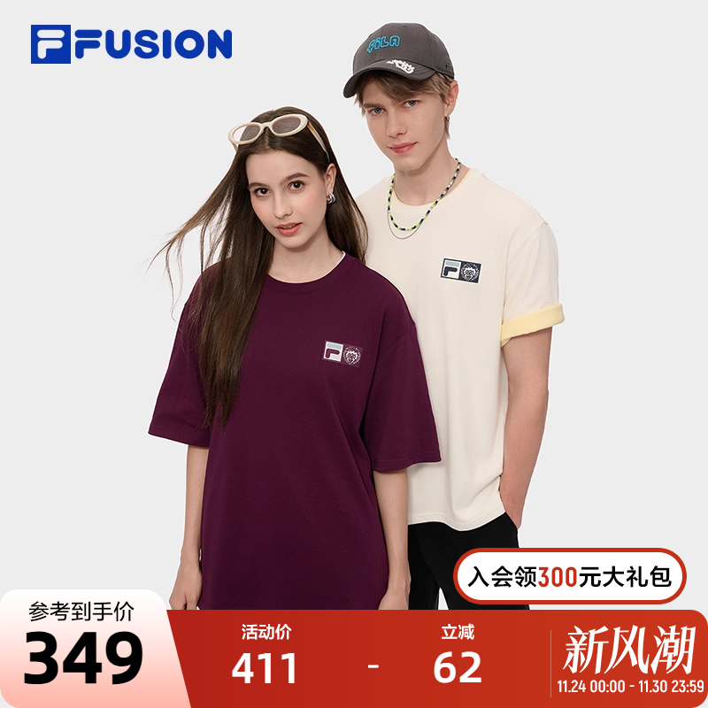 FILAFUSION斐乐潮牌情侣短袖