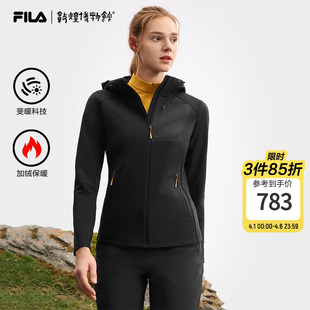 上衣 FILA｜敦煌博物馆联名斐乐官方女针织连帽外套25春新户外修身