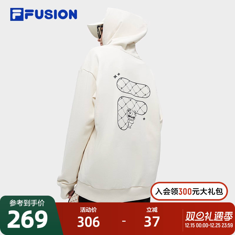 FILAFUSION斐乐情侣连帽卫衣