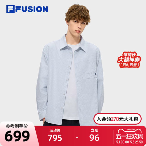 FILAFUSION斐乐潮牌长袖衬衫