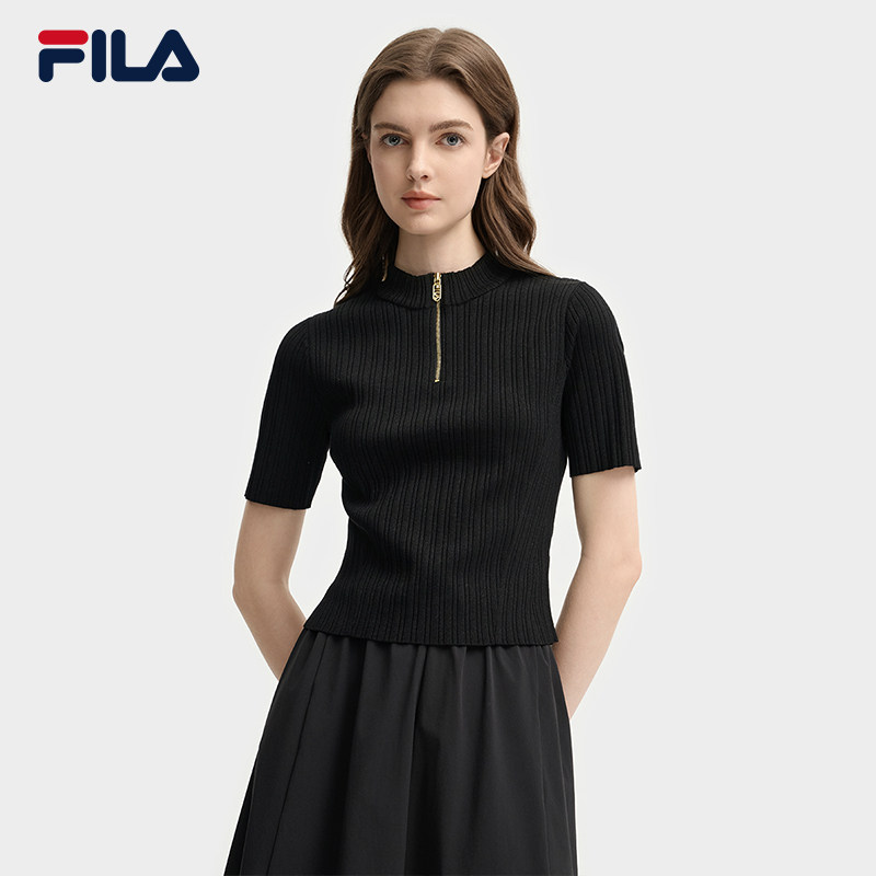 FILA斐乐女子短袖编织衫