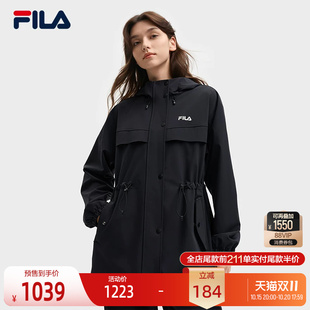 FILA斐乐修身显瘦软壳外套风衣秋季新款女款收腰百搭通勤休闲工装