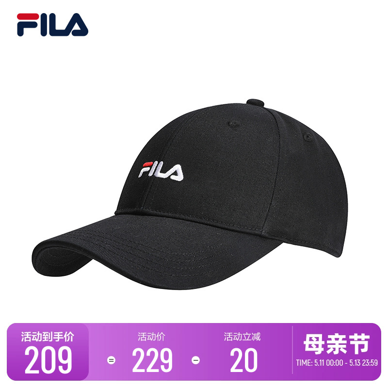 FILA 斐乐官方棒球帽情侣款2023春季时尚休闲鸭舌帽子遮阳帽