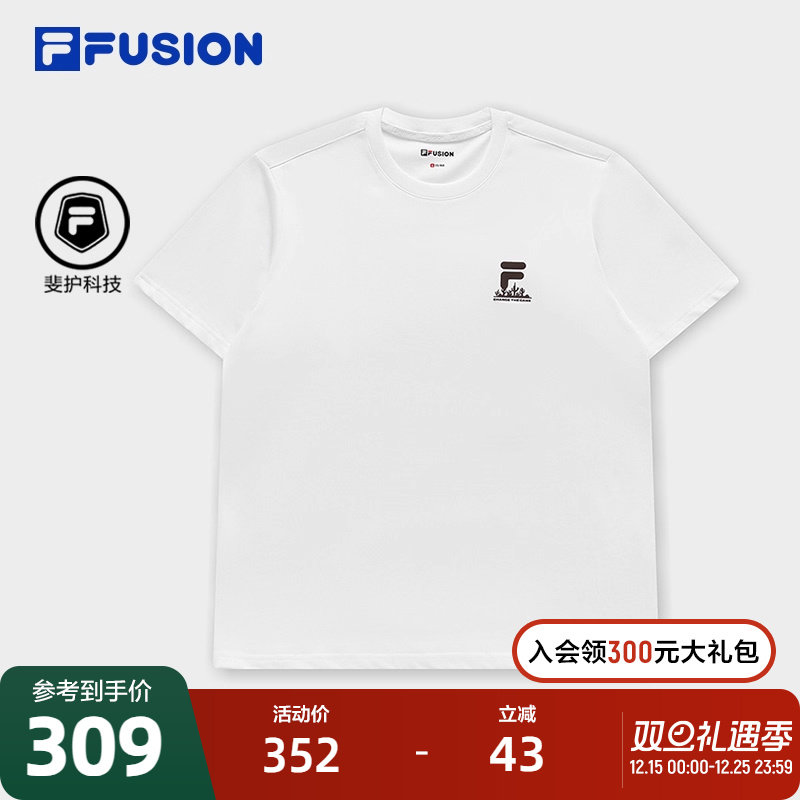 FILAFUSION斐乐短袖T男子