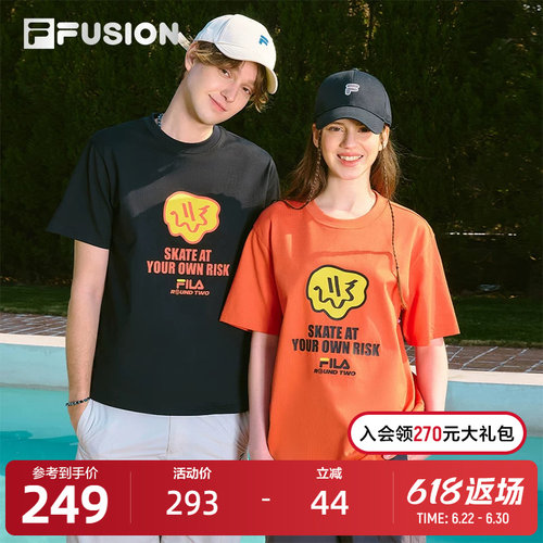 FILAFUSION斐乐情侣短袖T