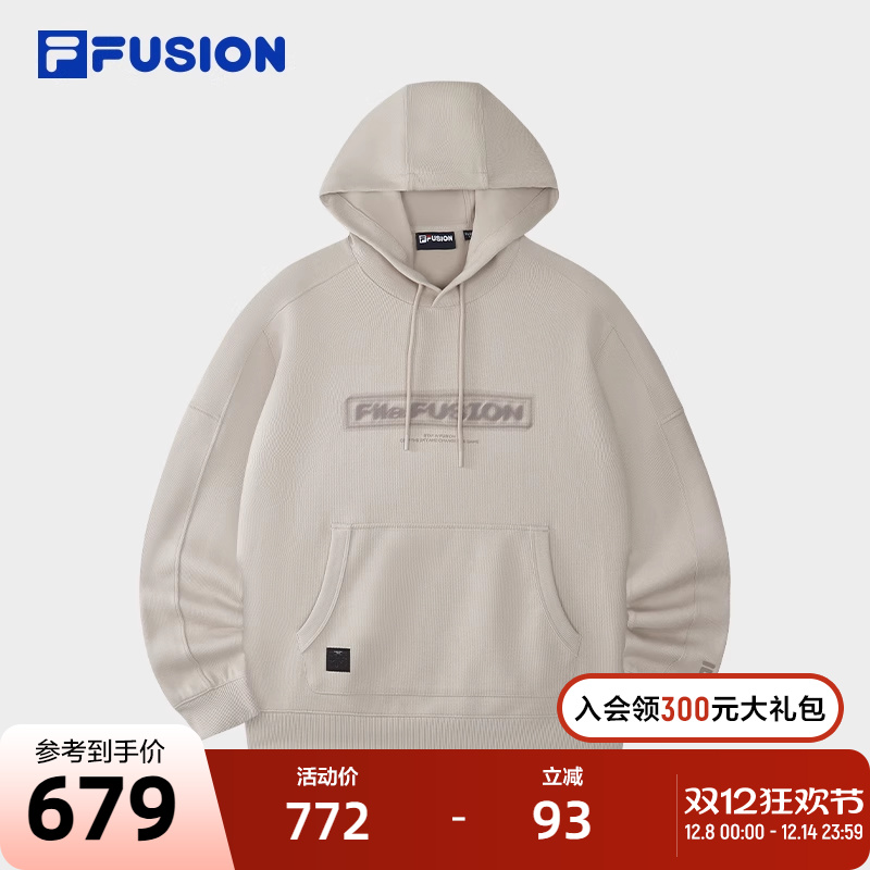 FILAFUSION斐乐男针织连帽上衣