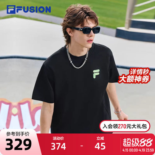 FILAFUSION斐乐情侣短袖T