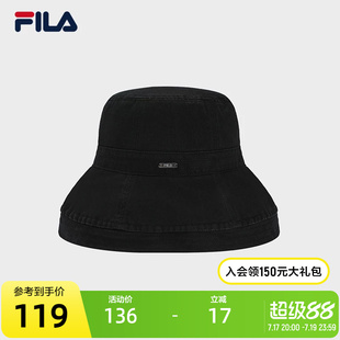 FILA 斐乐官方女帽圆帽2025秋季新款时尚休闲渔夫帽大帽檐遮阳帽