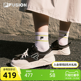 FILA FUSION 斐乐潮牌女鞋厚底帆布鞋2026夏季新款情侣板鞋男鞋子