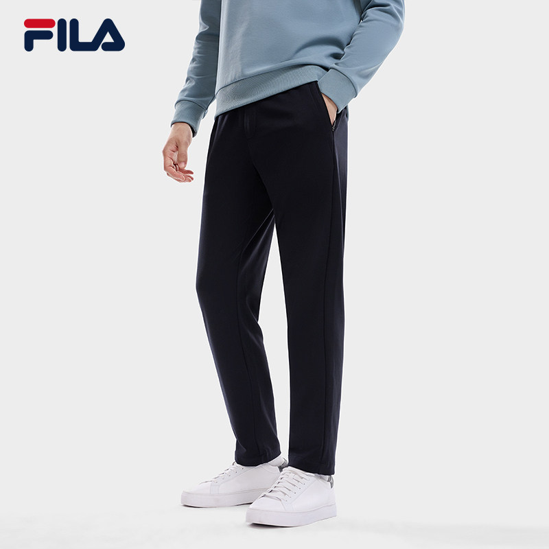 FILA 斐乐官方男子针织长裤2023秋季商务休闲通勤凉感直口裤,运动服/休闲服装,运动长裤,淘宝优惠券,粉丝福利购,淘宝优惠卷