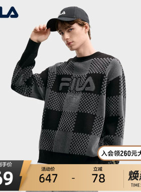 FILA斐乐情侣休闲编织衫