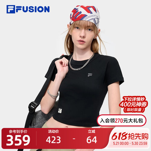FILAFUSION斐乐短袖T女子