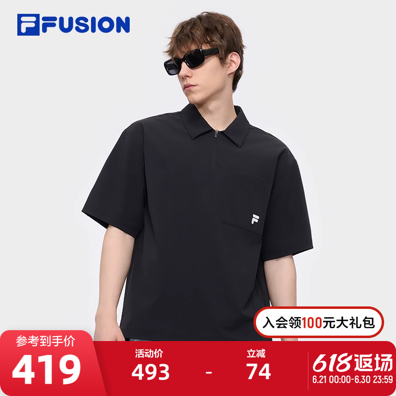 FILAFUSION斐乐男子短袖POLO