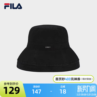 时尚 新款 休闲渔夫帽大帽檐遮阳帽 斐乐官方女帽圆帽2025秋季 FILA