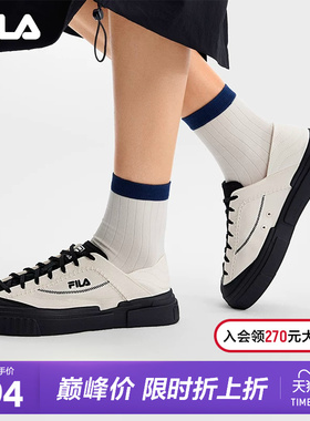 梯田帆布鞋|FILA斐乐LOOP 1S 女小白鞋春夏新款休闲一脚蹬休闲鞋