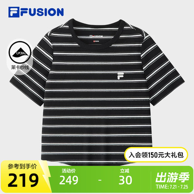 FILAFUSION斐乐女子针织短袖衫