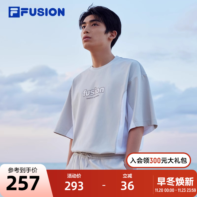 FILAFUSION斐乐短袖T男子