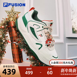 FILA FUSION斐乐情侣板鞋 女鞋 圣诞 轻便运动鞋 休闲鞋 男 BANK