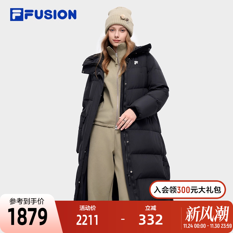 FILAFUSION斐乐长羽绒服女子