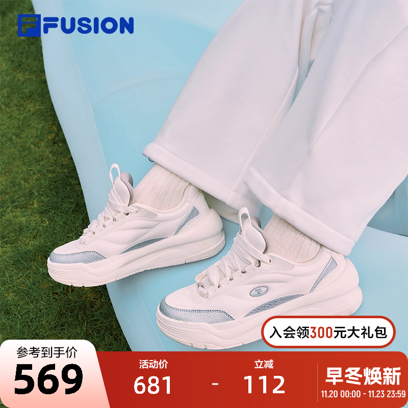 FILA FUSION斐乐潮牌PENGPENG女鞋JOURNEY 生活鞋2025冬新款板鞋