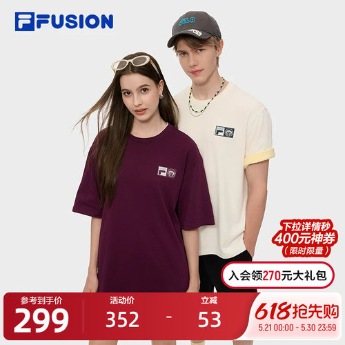 FILAFUSION斐乐潮牌情侣短袖