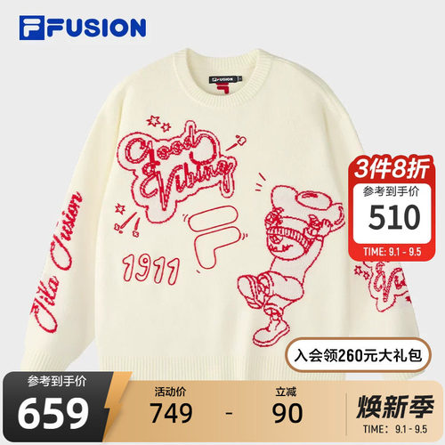 FILAFUSION斐乐情侣编织衫毛衣