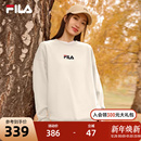 FILA斐乐官方情侣款 加绒休闲圆领运动卫衣潮男女上衣 套头卫衣秋季