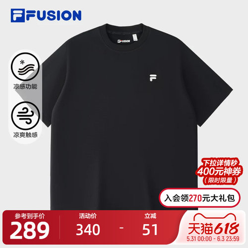 FILAFUSION斐乐中性针织短袖衫