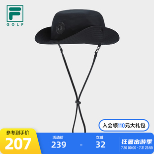 高尔夫运动渔夫帽遮阳帽盆帽 新款 FILA 斐乐官方男帽圆帽2024秋季