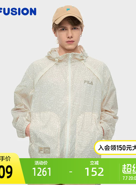 FILA FUSION | Mr Doodle斐乐潮牌情侣凉感防晒衣2025秋新款外套
