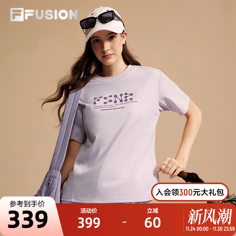 FILAFUSION斐乐女子针织短袖衫