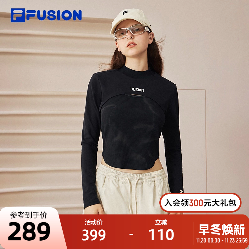 修身长袖上衣Fila修身长袖T恤