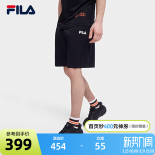 夏季 简约宽松时尚 休闲五分裤 FILA 子男裤 针织运动短裤 裤 斐乐男士