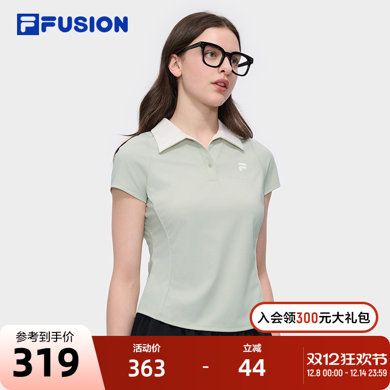 FILAFUSION斐乐针织短袖POLO衫