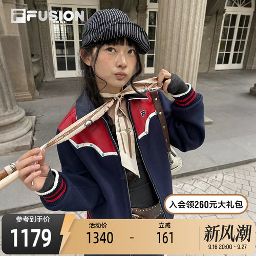 FILAFUSION斐乐女针织长袖外套