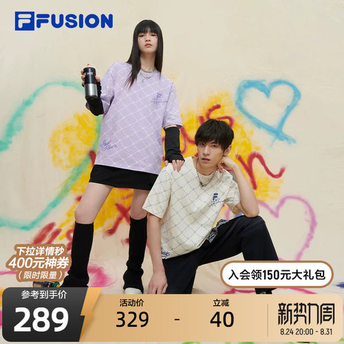 FILAFUSION斐乐中性针织短袖衫