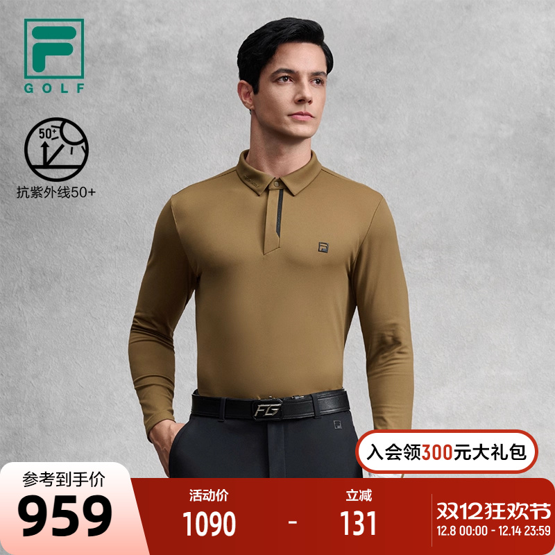 FILA斐乐针织长袖POLO衫