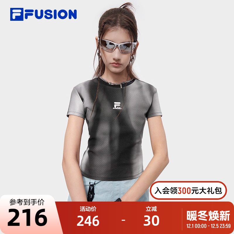 FILAFUSION斐乐短袖T女子