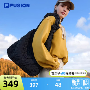 女包斜挎包褶皱单肩包 新款 FILA FUSION斐乐泡芙包挎包女2025春季