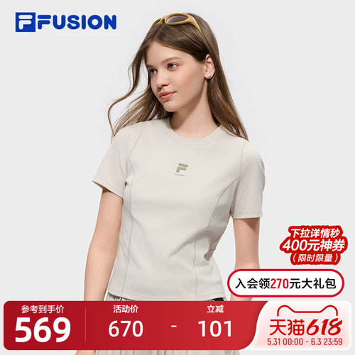 FILAFUSION斐乐女子短袖T