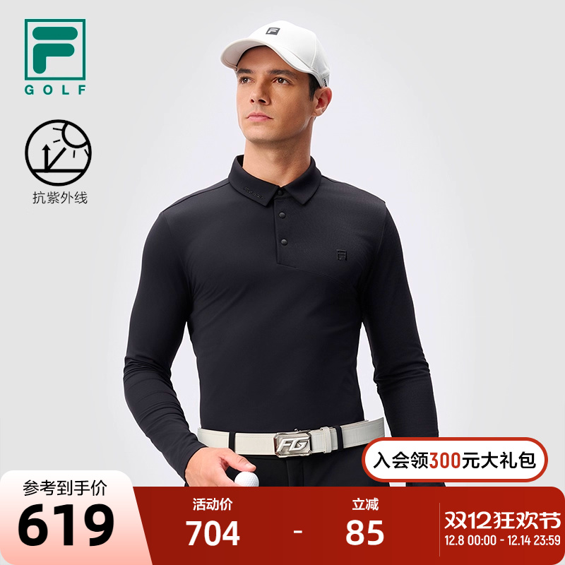 FILA斐乐针织长袖POLO衫